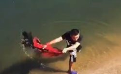 【凄い10秒】投げ網をする漁師の動画、美しすぎてため息