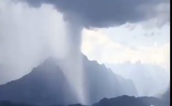 【衝撃動画】滝のような雨が移動していく様子にネット騒然「ぽかーんとなった」