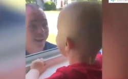 【動画】家も出られない癌になった3歳児に、ご近所さんが毎日窓の外から楽しませる