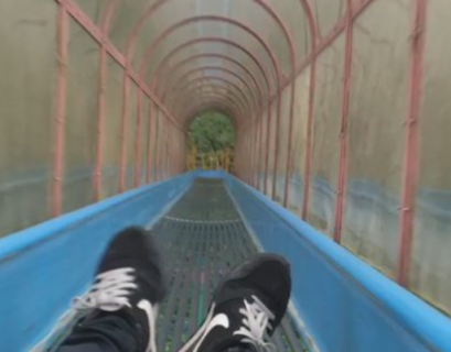 【恐怖の滑り台！】愛媛県今治市にある滑り台、乗ったら最後！絶叫へ！！！！！！（＊びっくり注意）