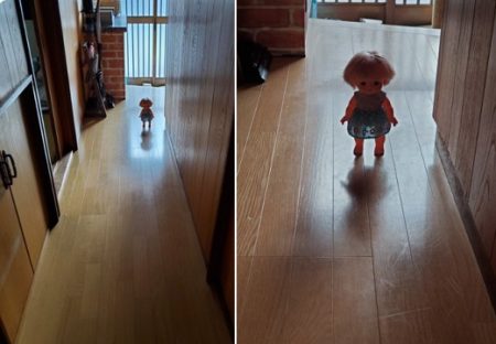 【チャッキー!?】絶妙な位置に置かれた人形、怖すぎると話題にｗ