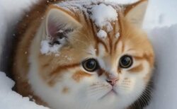 【丸】まんまる猫と雪の組み合わせが素敵すぎる！