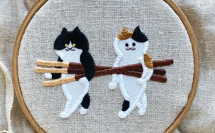 にゃあああああああ！　可愛すぎる猫の刺繍にワクワク感が止まらない