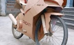 【夢がある！】高校生がダンボールバイクを開発