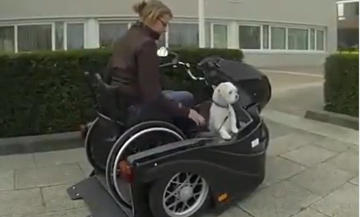 車椅子と犬がそのまま乗れる「バイク」が凄い。これはかっこいい!