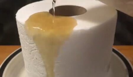 【閲覧注意】濃硫酸をトイレットペーパーにかけると・・やばすぎ怖すぎ！！