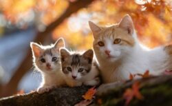 【動画】母猫にじゃれつく子猫と、相手をする母猫！たまらない可愛さ