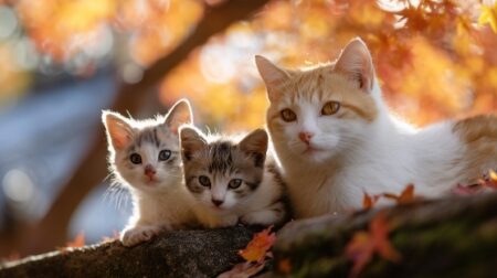 【動画】母猫にじゃれつく子猫と、相手をする母猫！たまらない可愛さ