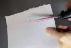 【革命】切っ先に向かって真っすぐレーザーが出るハサミ　これはすごい！