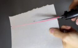 【革命】切っ先に向かって真っすぐレーザーが出るハサミ　これはすごい！