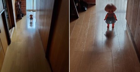 【チャッキー!?】絶妙な位置に置かれた人形、怖すぎると話題にｗ