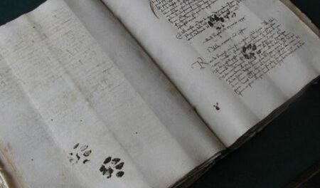 【話題】900年前の書物に子猫の足跡が発見されるｗ